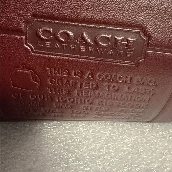 Coach Large Kisslock Frame Bag Black Currant - Picture 8 of 9